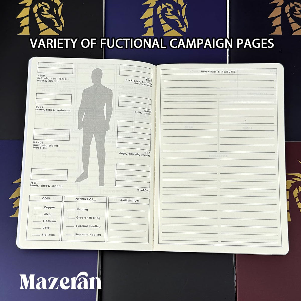 Spell list pages in the Mazeran journal for fast access in combat