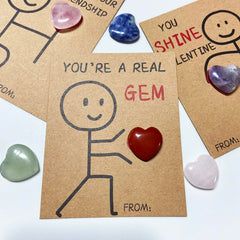 MBMFT safe natural crystal heart gems for kids