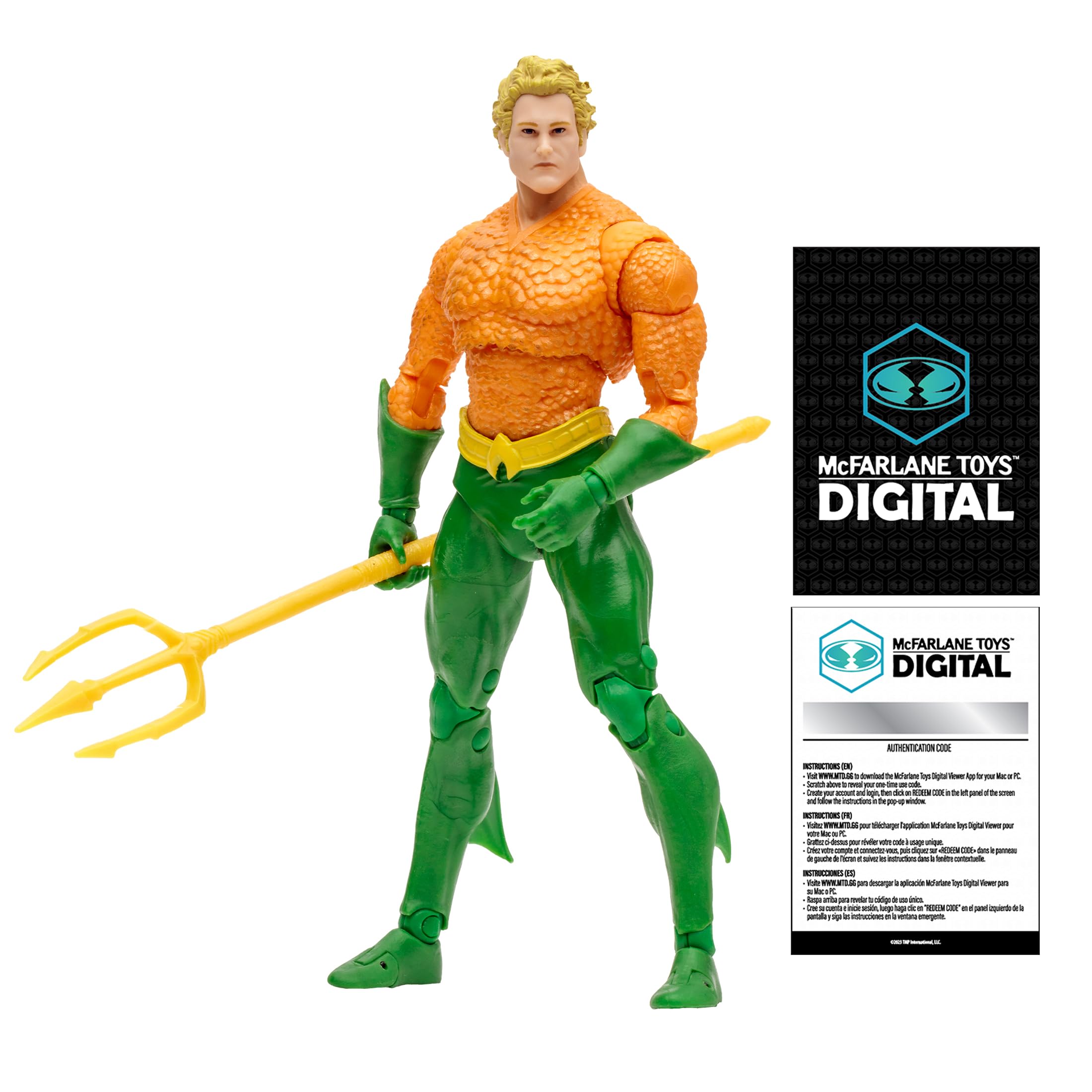 McFarlane Toys Aquaman 7in figure—detailed DC Multiverse sculpt for display.