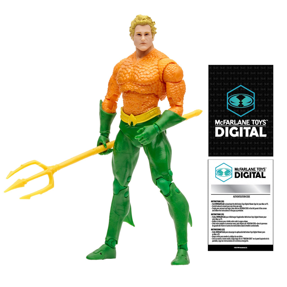 McFarlane Toys Aquaman 7in figure—detailed DC Multiverse sculpt for display.