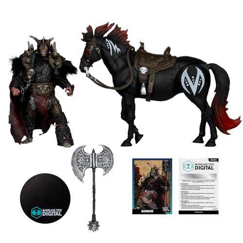 McFarlane Toys Bloodaxe axe with figure pose for dynamic diorama.