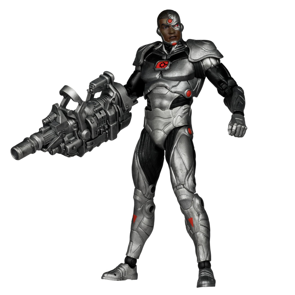 McFarlane Toys DC Multiverse Cyborg 7-inch figure front view for dynamic display.