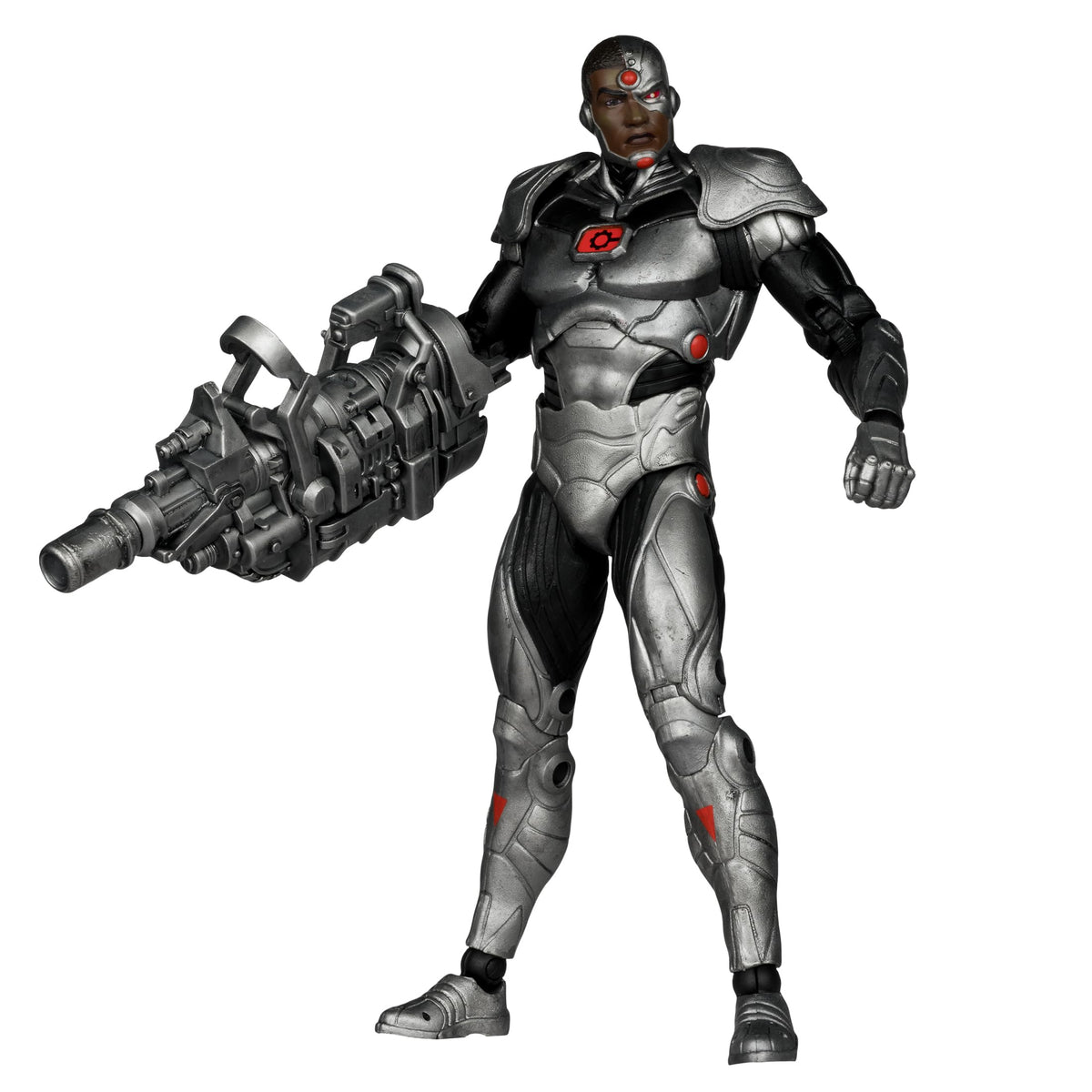 McFarlane Toys DC Multiverse Cyborg 7-inch figure front view for dynamic display.
