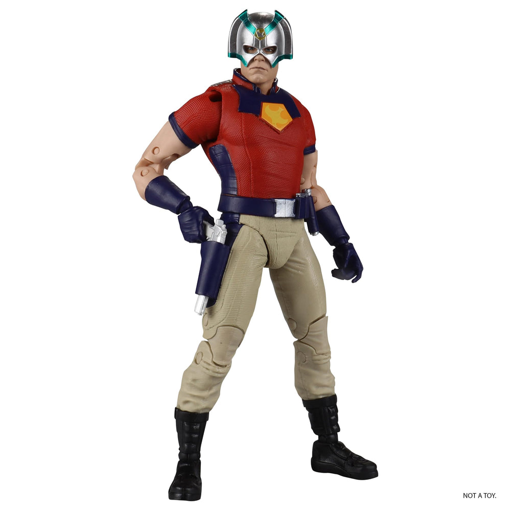 McFarlane Toys Peacemaker 7in figure with big gun for dramatic shelf display.