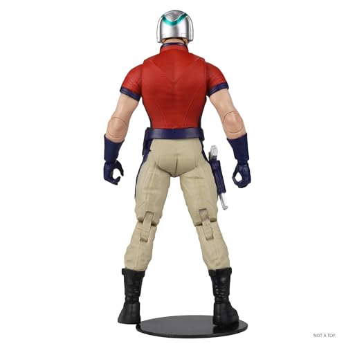 McFarlane Toys Peacemaker unmasked head for expressive poses.