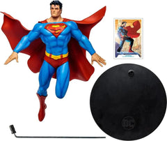 Close-up shows detailed textures and vibrant paint on the Superman suit.