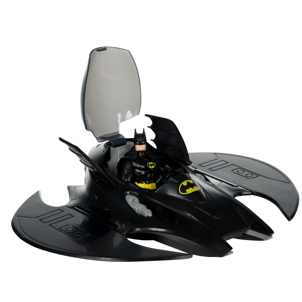 McFarlane Toys DC Super Powers Whirlybat rotor spins for aerial action.