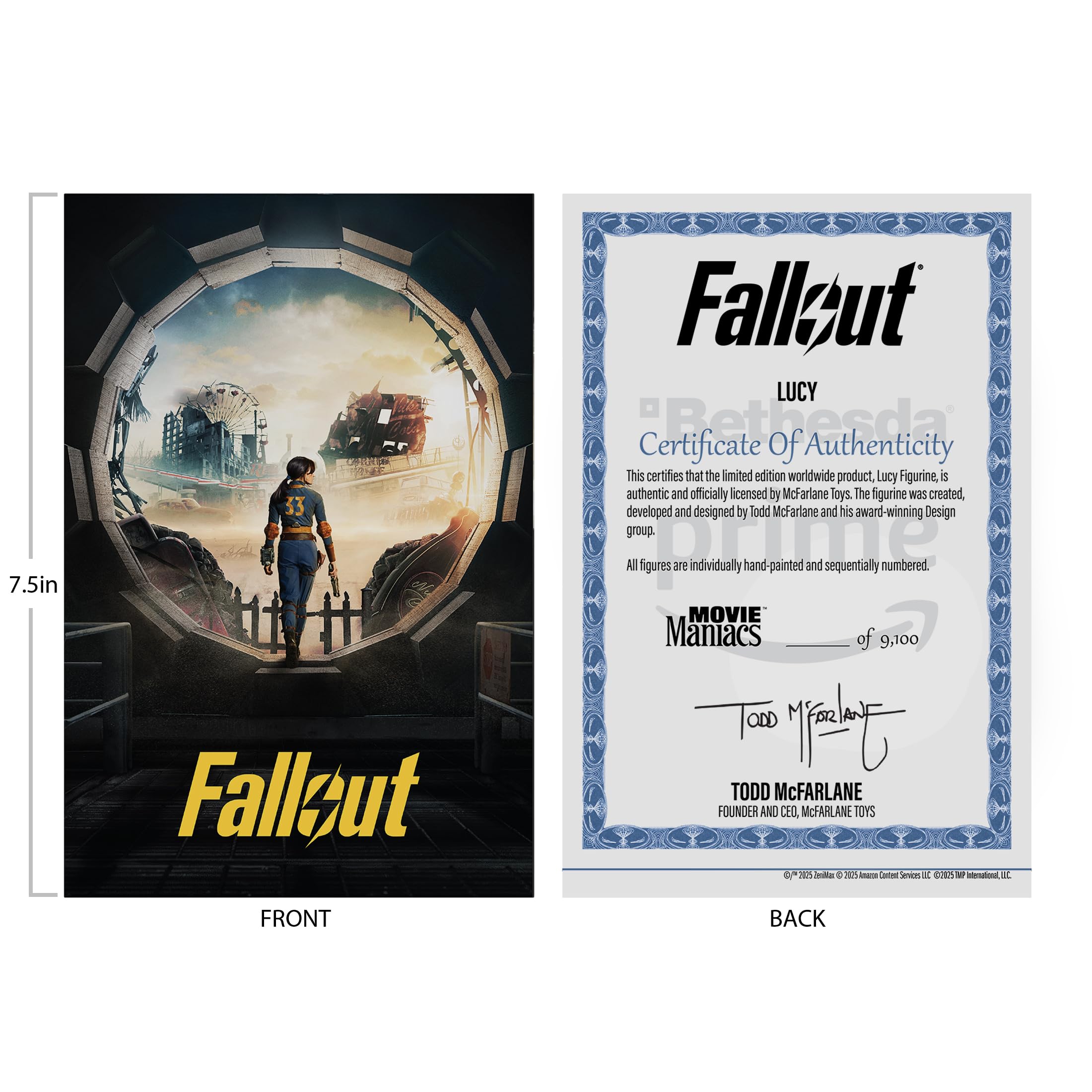 McFarlane Toys Fallout Lucy Season 2 detailed paintwork shines under light