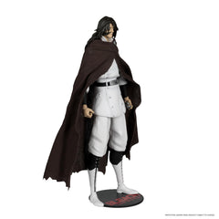 McFarlane Toys Yhwach 7in figure with sword and accessories enhances display storytelling.