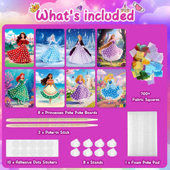 Mccreadee poke art boards featuring magic princesses for vibrant room decor.