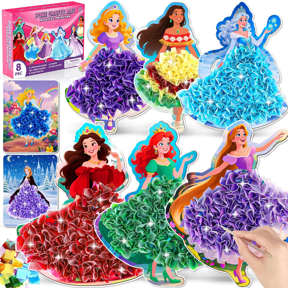 Mccreadee poke art kit princess dress board for mess-free dress design.
