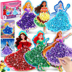 Mccreadee poke art kit princess dress board for mess-free dress design.