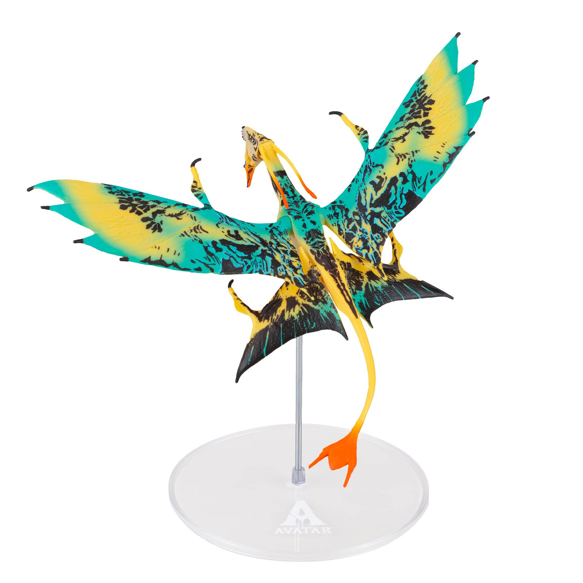 McFarlane Avatar Mountain Banshee Yellow front view with detailed sculpt and color