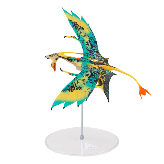 McFarlane Avatar Mountain Banshee Yellow side view showing poseable limbs