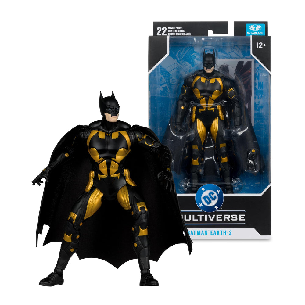 McFarlane Toys Batman Earth-2 art card featuring artwork and biography.