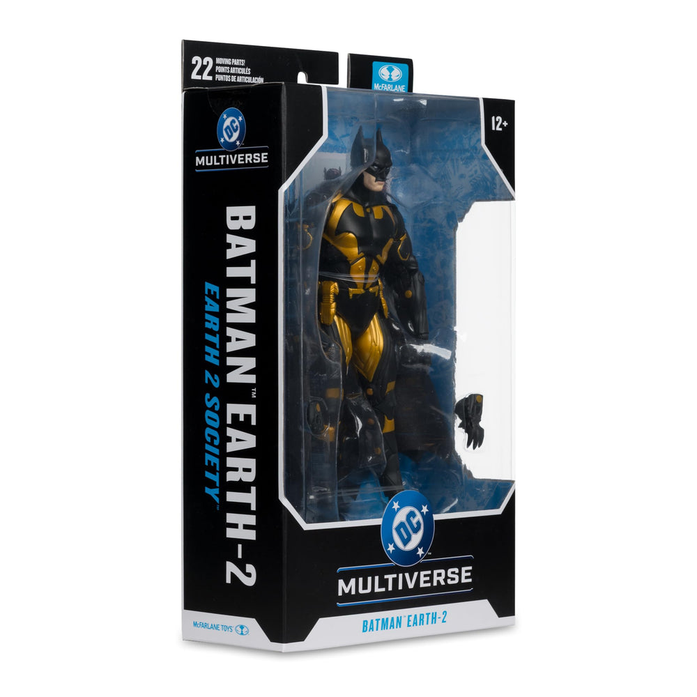 McFarlane Toys Batman Earth-2 packaging close-up highlighting provenance.