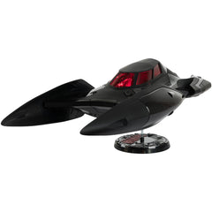 McFarlane DC Multiverse Batmobile Batman Beyond lights-on close-up for dramatic effect