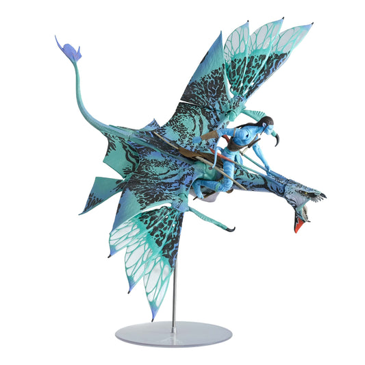 McFarlane Toys Avatar 7in Jake Sully on mega banshee for dynamic display.