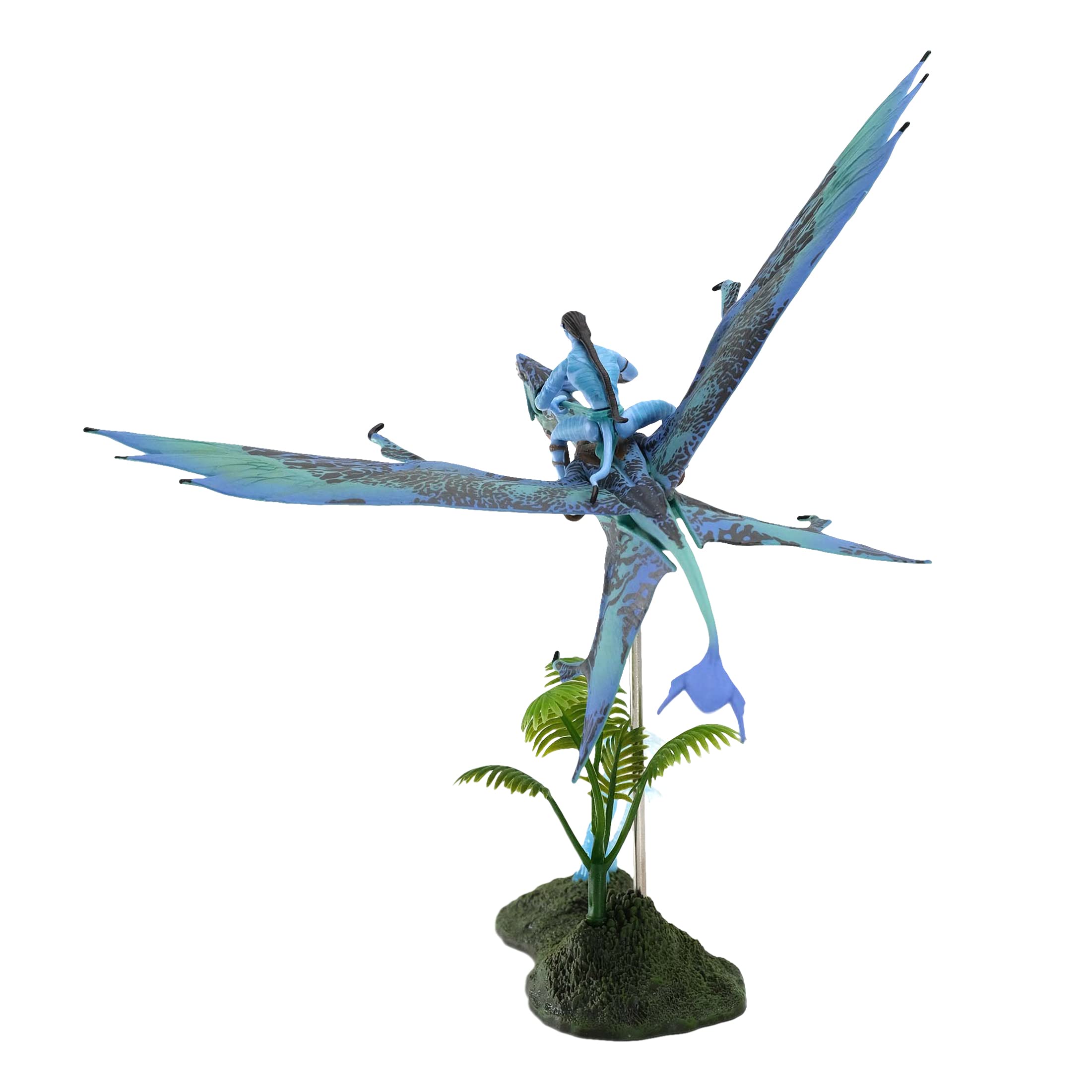 McFarlane Toys Avatar bioluminescent effect glowing under black light.