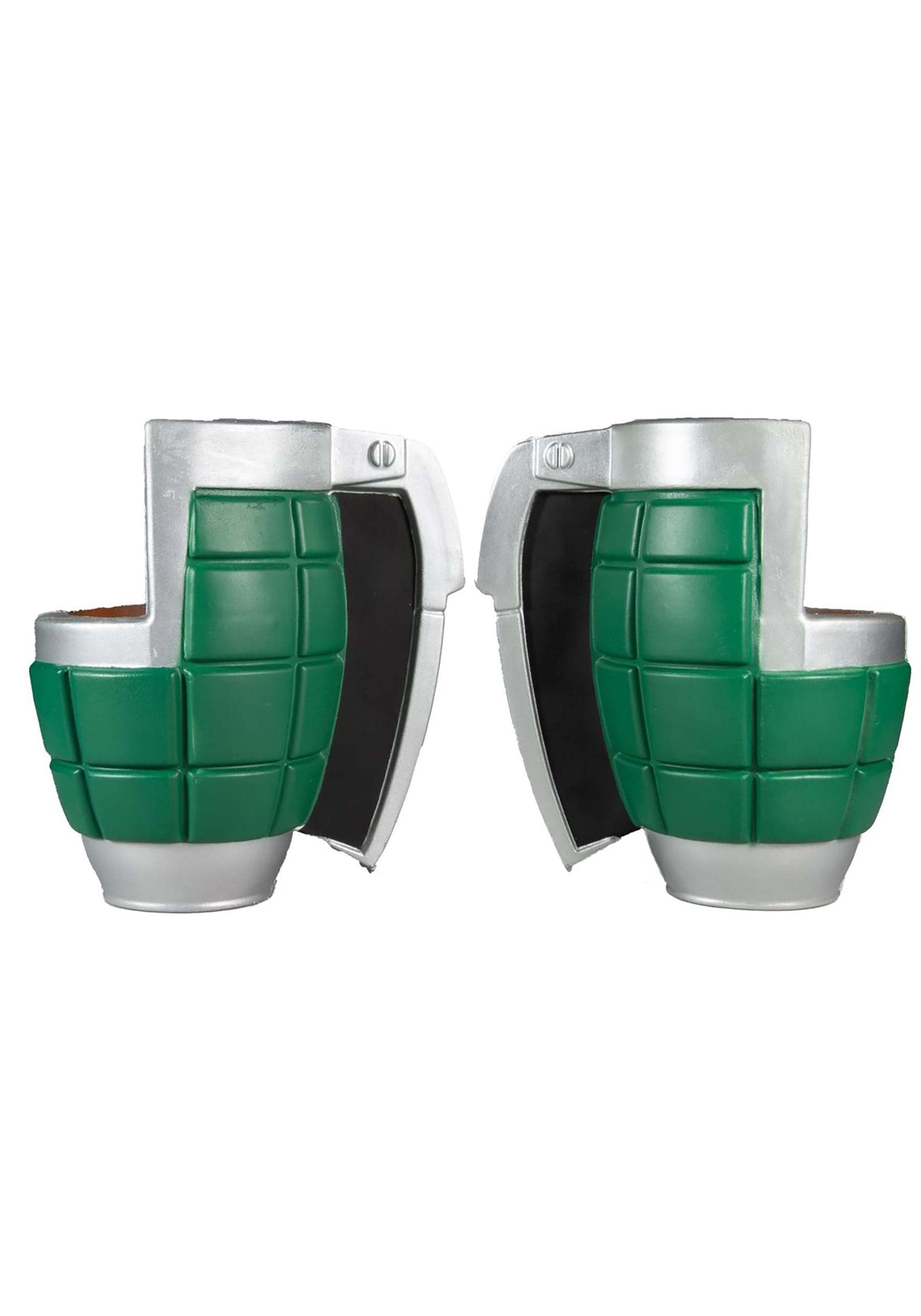 McFarlane Toys Grenadier Bracers shown in My Hero Academia open-box packaging.