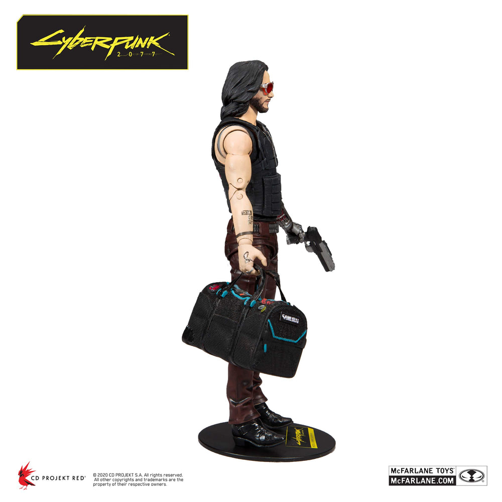 McFarlane Toys Johnny Silverhand with Duffel Bag and Atomic Bomb accessory