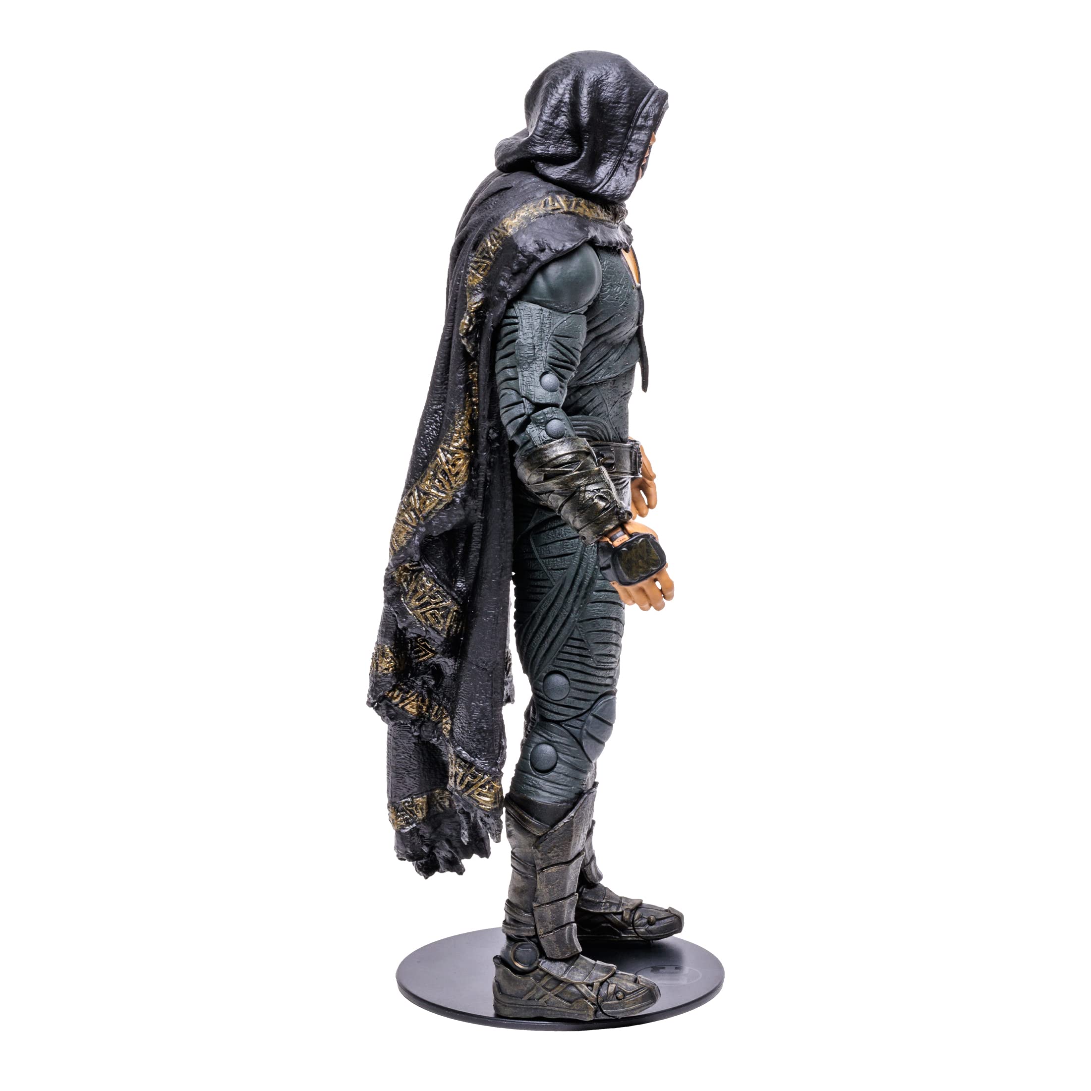 Figure secured on base stand for stable display and posing