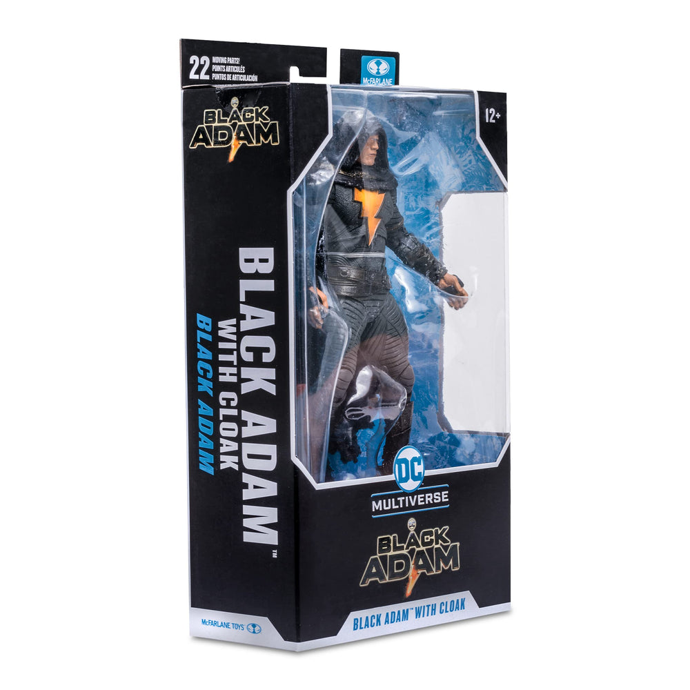 Cloak detail on Black Adam figure highlighting fabric-like drape