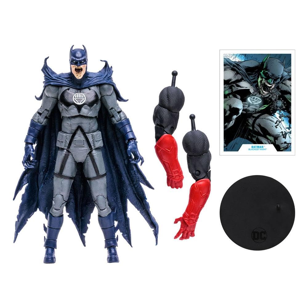 McFarlane Toys Blackest Night Batman close-up emphasizes detailed articulation