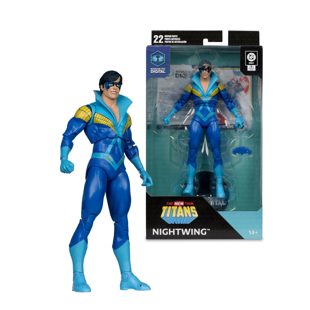 Art card featuring Nightwing front art and back biography
