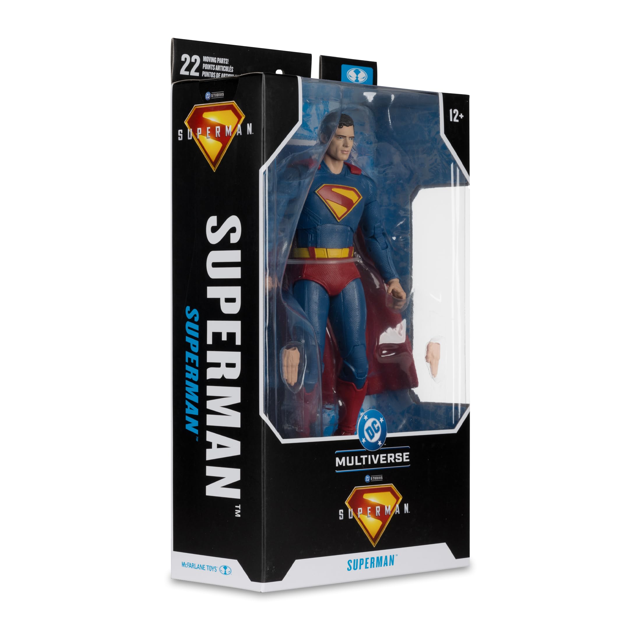 McFarlane Toys Superman biography back adds story context.