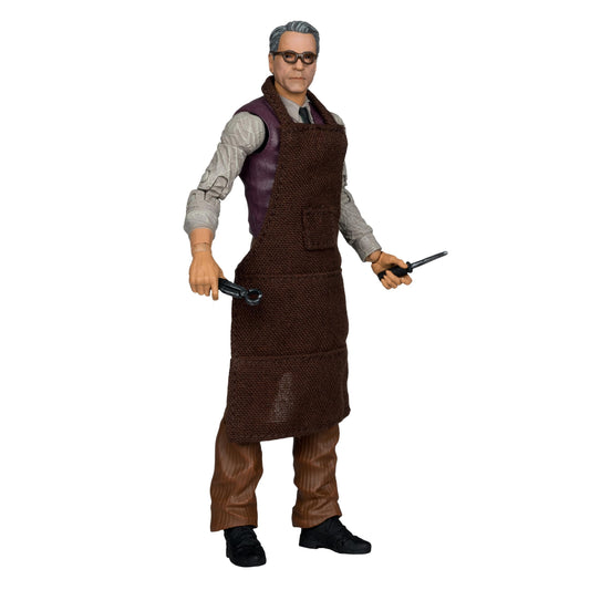 McFarlane Toys Alfred Pennyworth figure front view for display-ready DC Multiverse collection.
