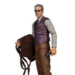 McFarlane Toys Alfred Pennyworth figure side pose highlighting articulation for dynamic posing.