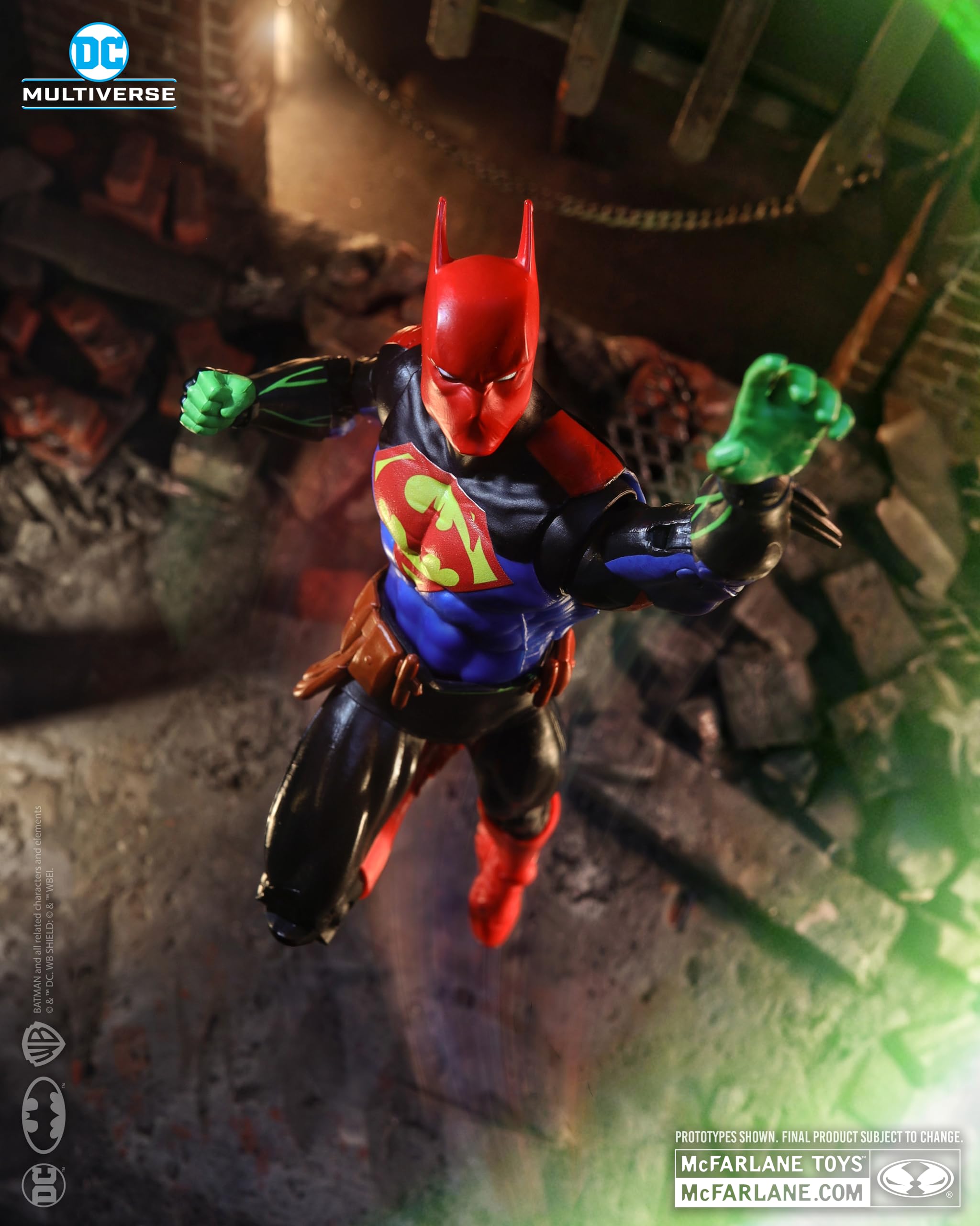 McFarlane Toys DC Multiverse Fusion figure, 22-point articulation for dynamic posing.