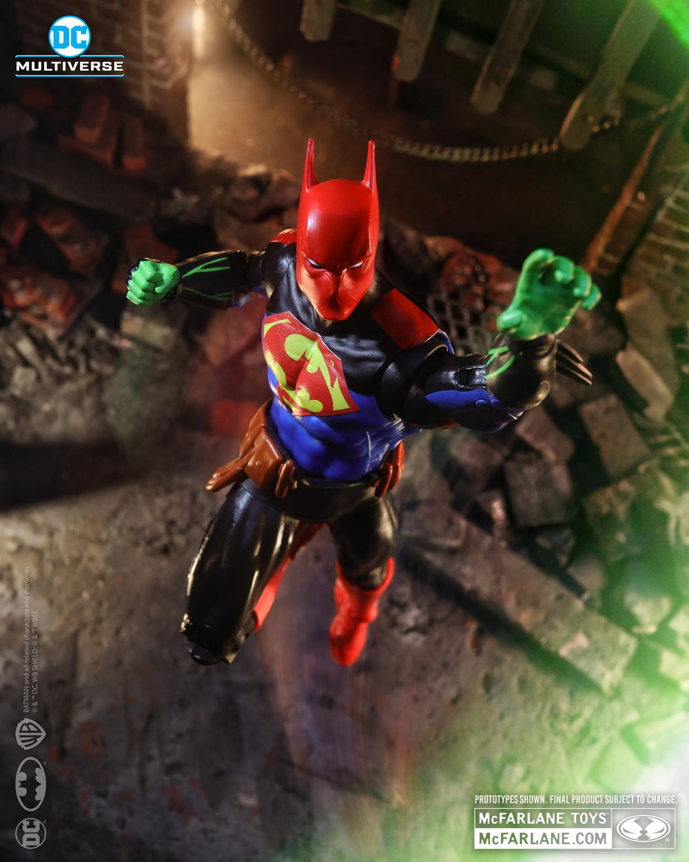 McFarlane Toys DC Multiverse Fusion figure, 22-point articulation for dynamic posing.