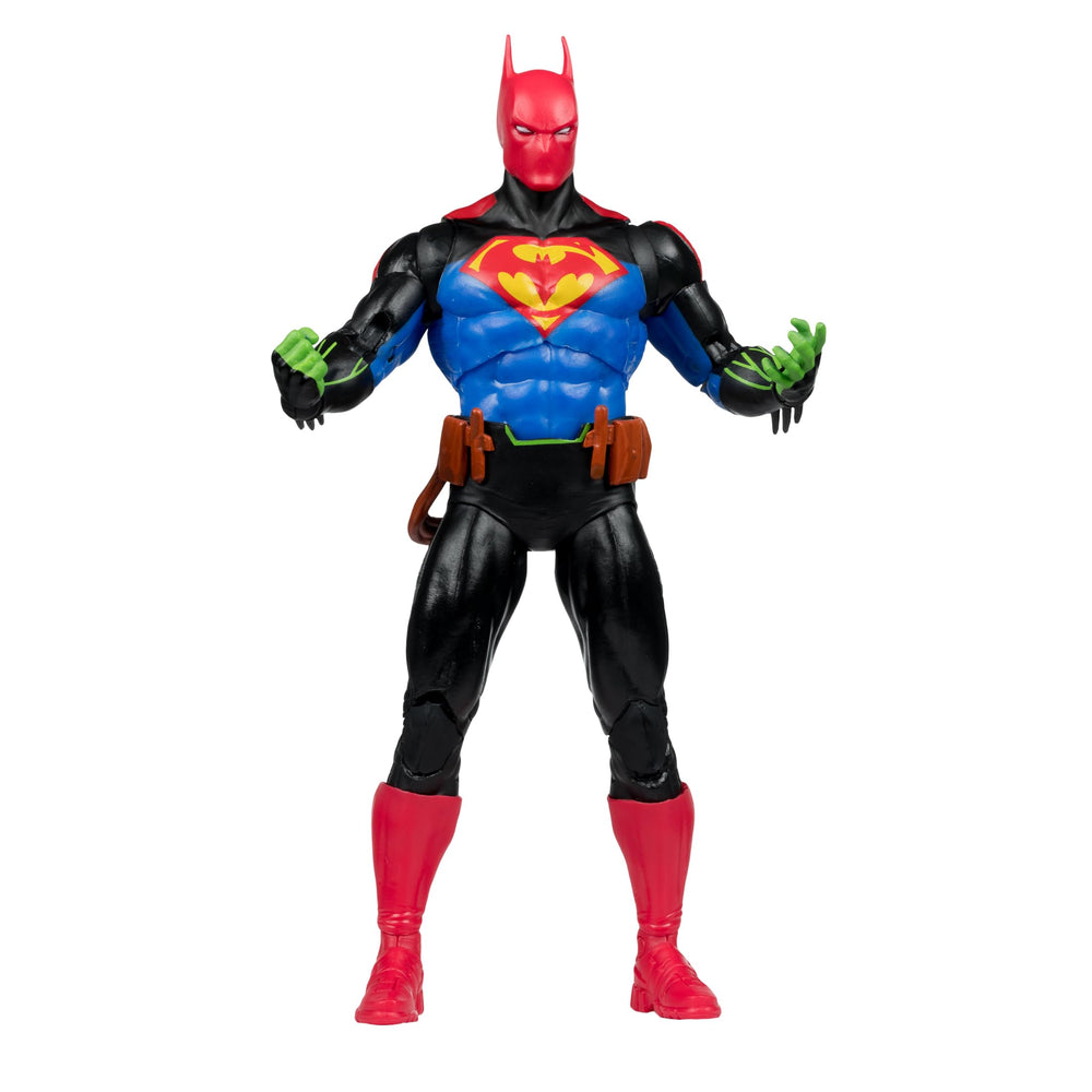 McFarlane Toys Batman/Superman Fusion figure, front view, ideal for bold shelf display.