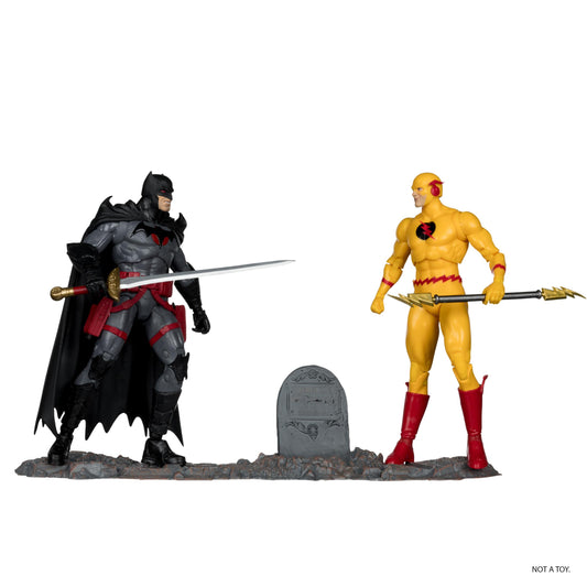 McFarlane Toys Batman Flashpoint armor pose for shelf presence