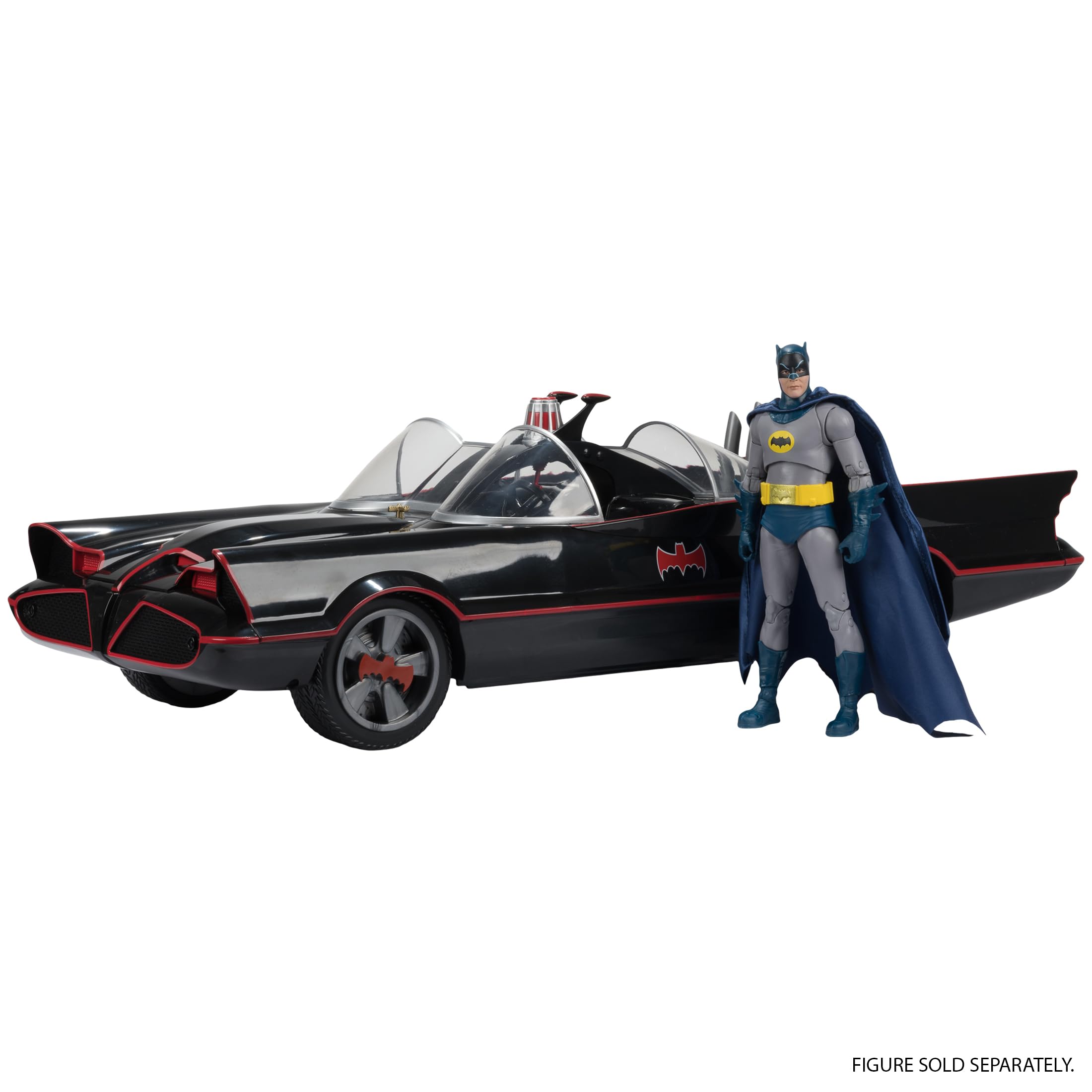 McFarlane Toys DC Multiverse Batmobile refined exterior detailing enhances realism.