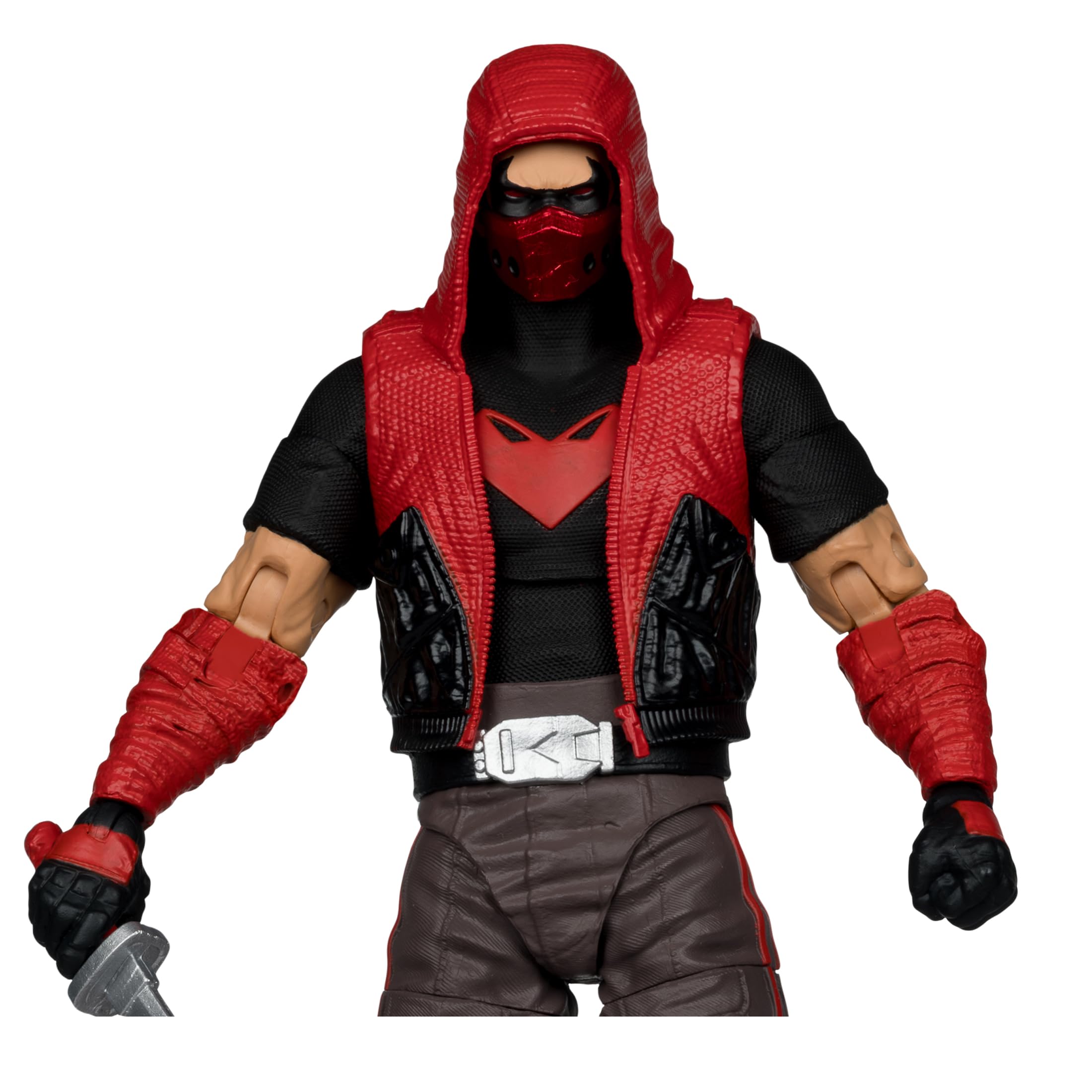 Red Hood 7-inch figure side angle for dramatic posing and display.