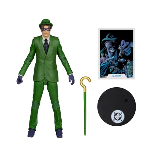 The Riddler cane accessory adds authentic character detail for dramatic poses