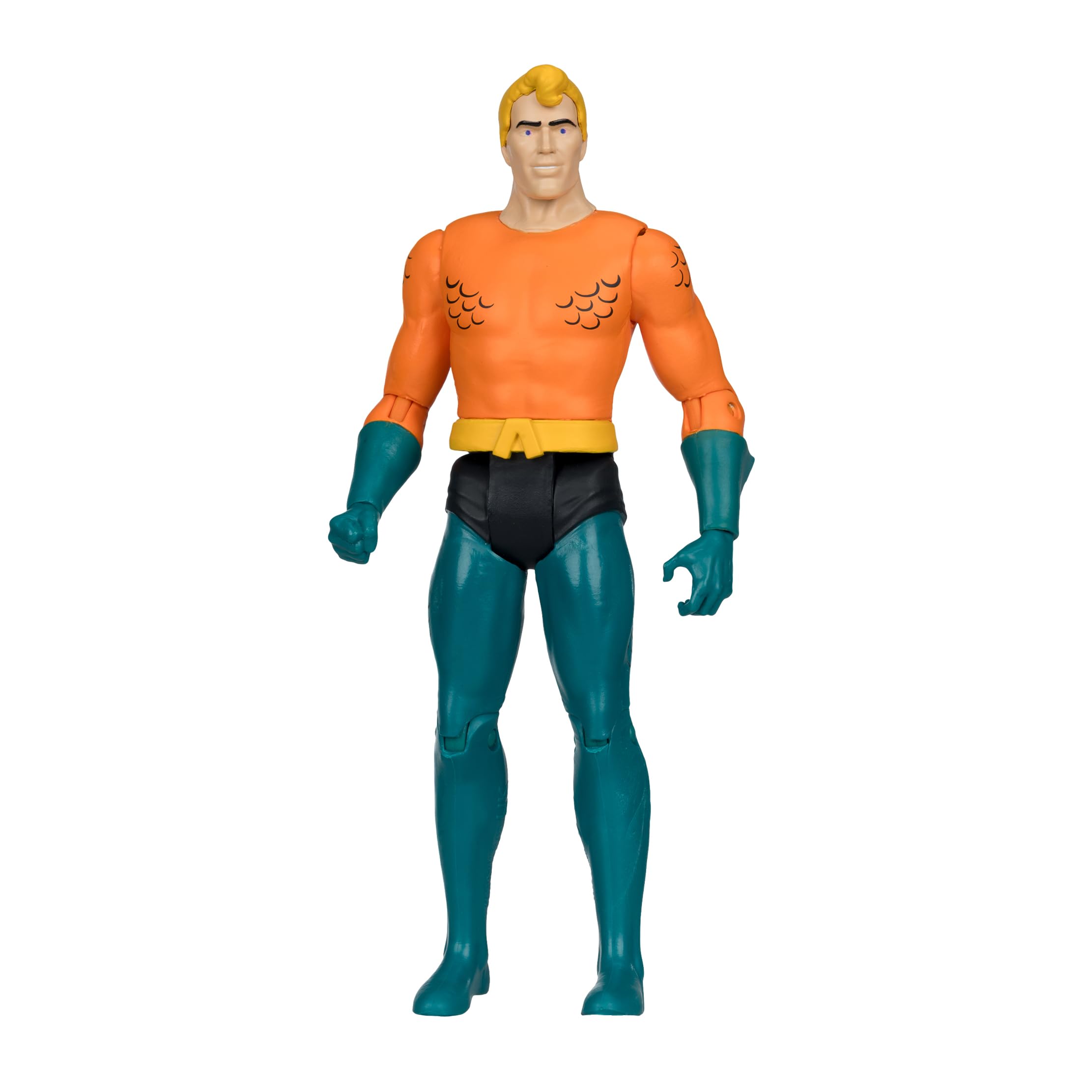 McFarlane Toys DC Retro Aquaman figure front view for display and fan collection.