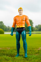 McFarlane Toys DC Retro Aquaman retro artwork on packaging for collectors.