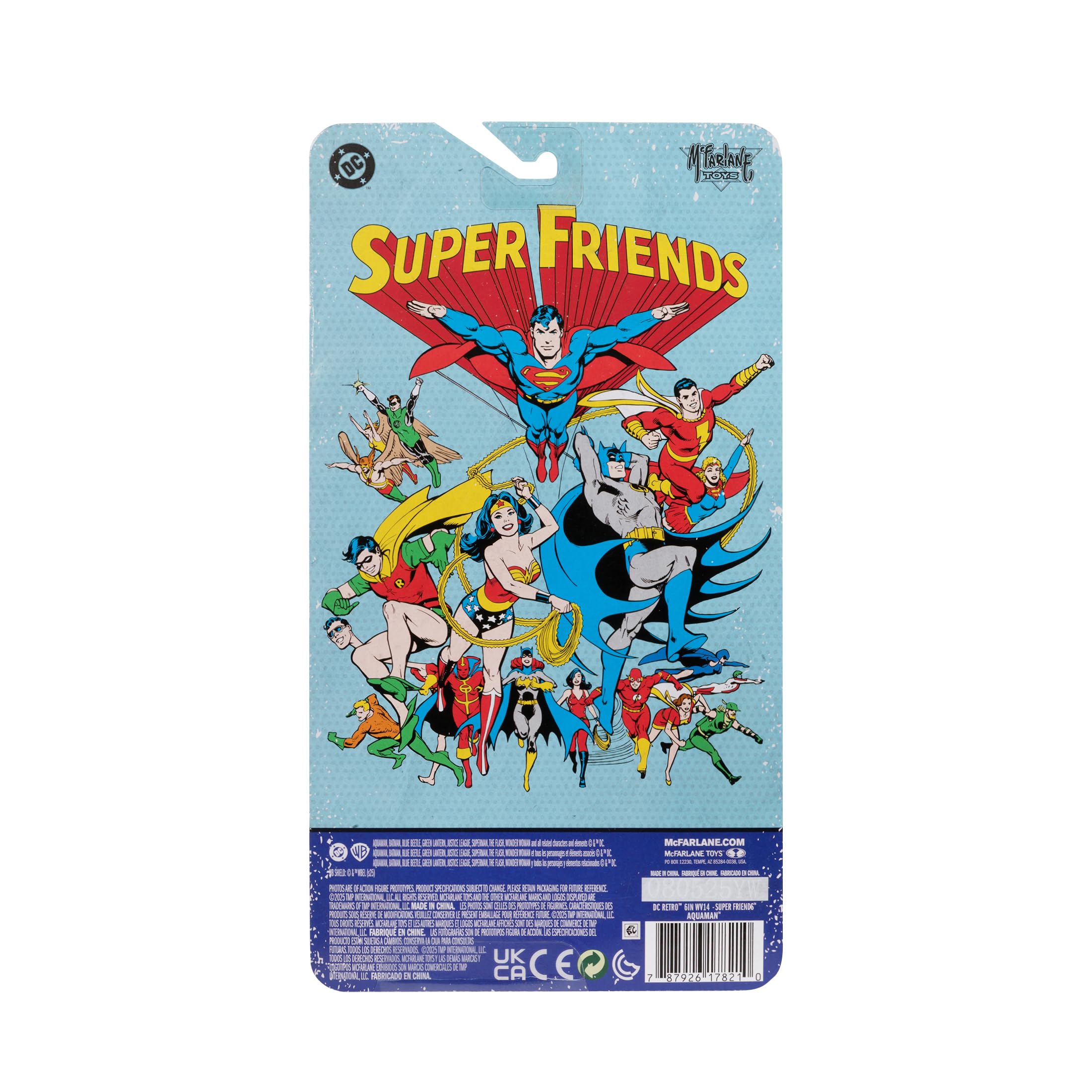 McFarlane Toys DC Retro Aquaman completes Super Friends collection display.