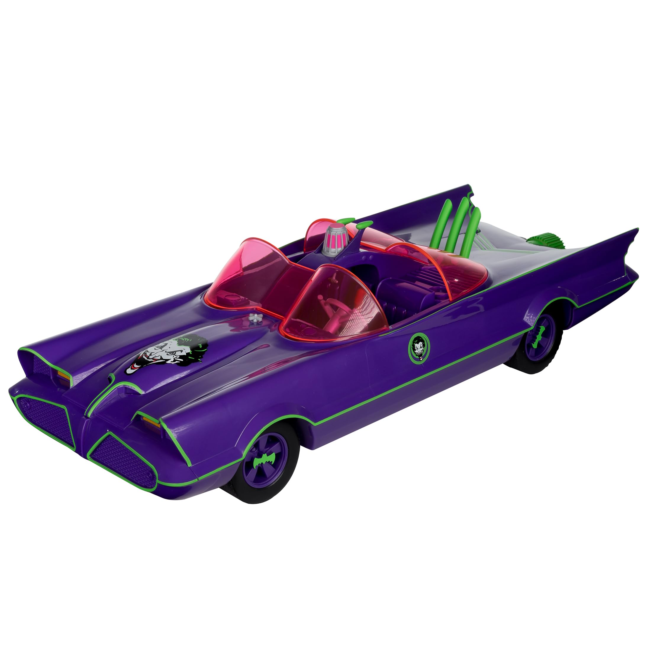 McFarlane Toys DC Retro Batmobile and Joker 2pk box; perfect gift for fans.