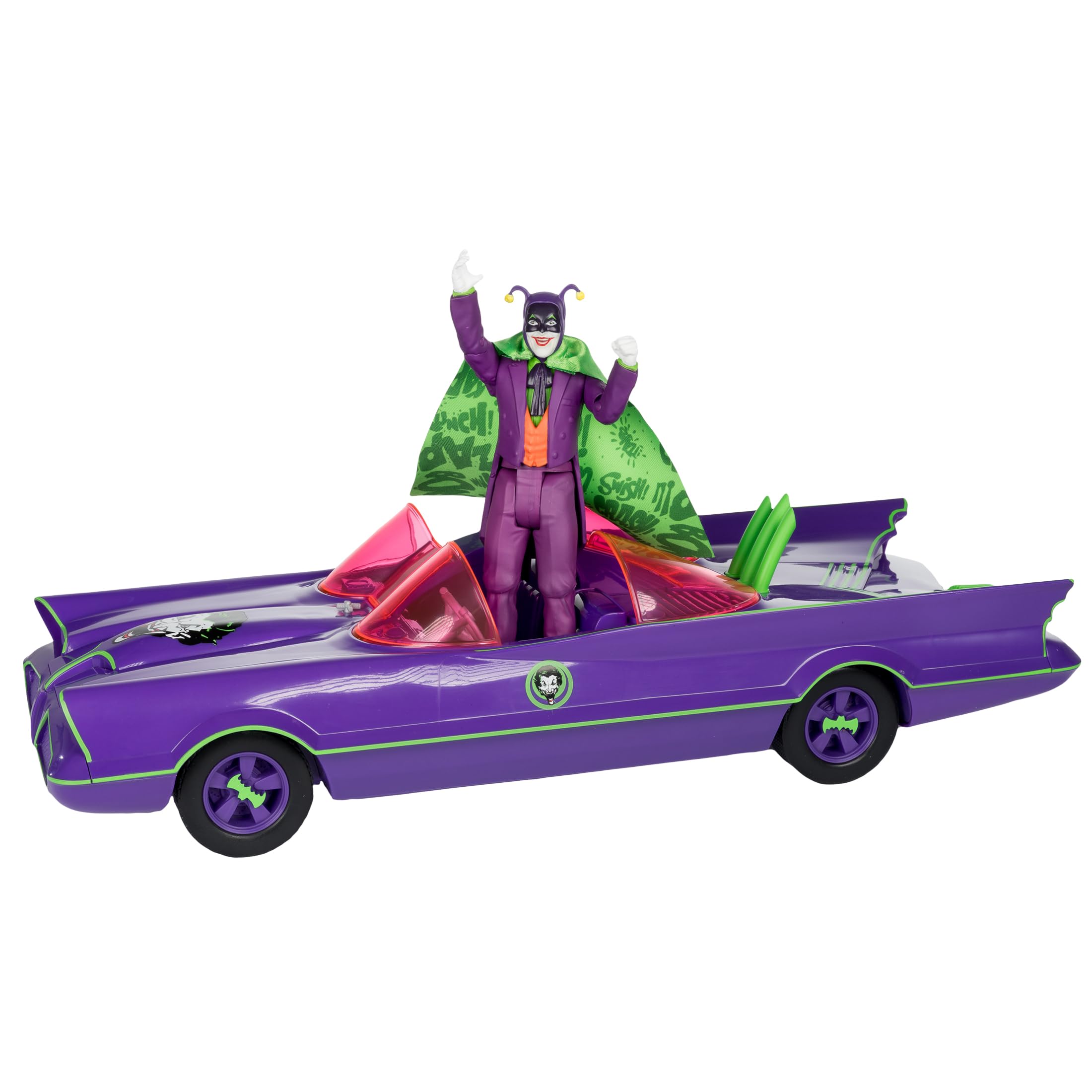McFarlane Toys DC Retro Joker 66 cape; dramatic look for dynamic poses.