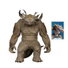 Kaiju on base provides stable posing options for McFarlane Toys DC figure