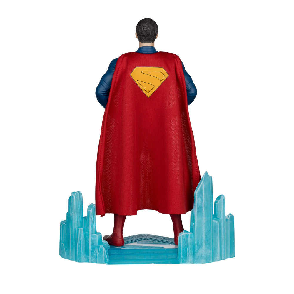 McFarlane Toys Superman statue art card, front artwork, back character bio