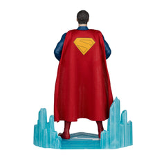 McFarlane Toys Superman statue art card, front artwork, back character bio