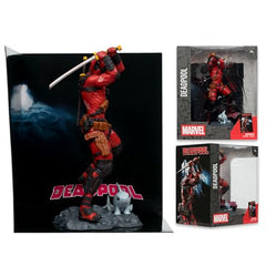 Deadpool 1:10 scale closeup highlights sculpt details