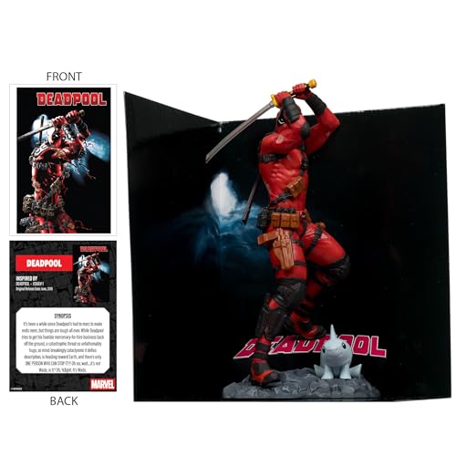Deadpool 1:10 scale figure on detailed environmental base
