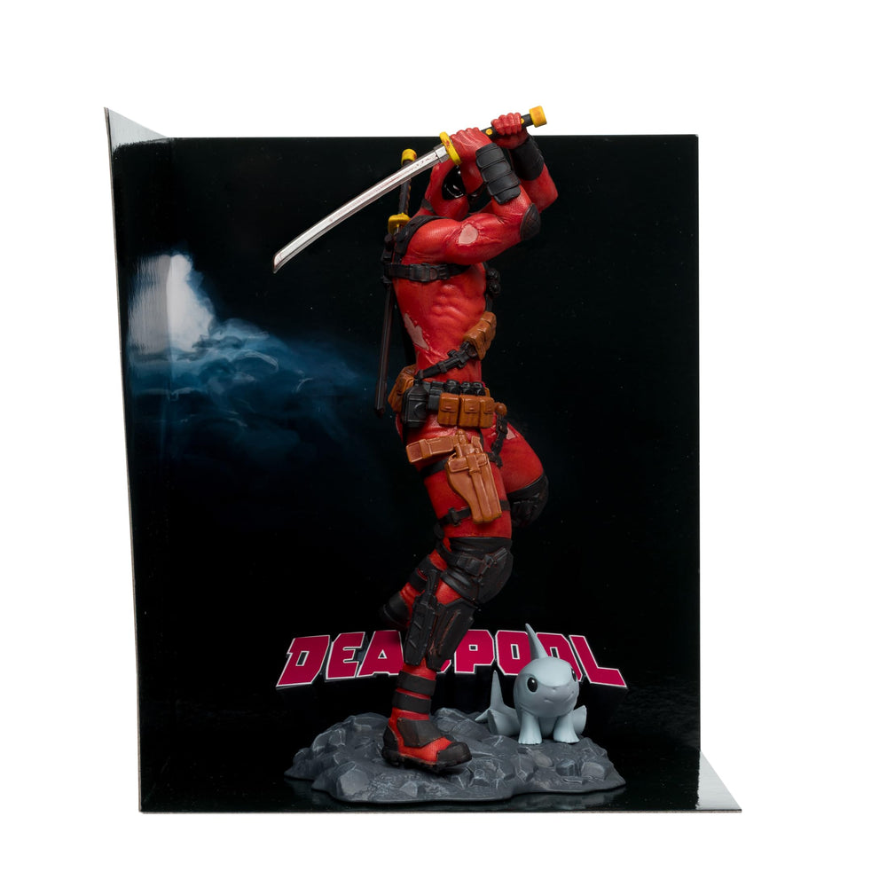 McFarlane Toys Deadpool 1:10 scale figure in dynamic display scene